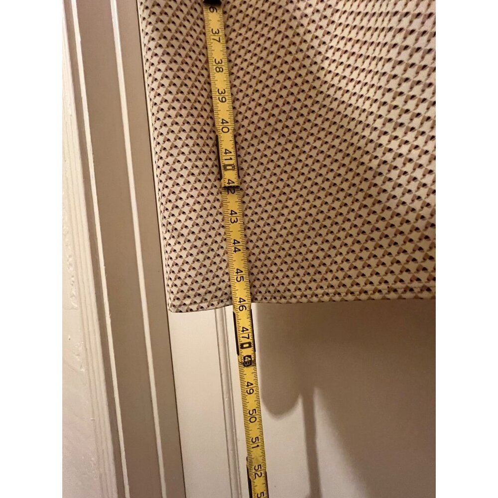 Tapermeasure Size 8 Sundress Brown Cream Triangle Button Tie Geo Print Light Wei - Picture 16 of 16